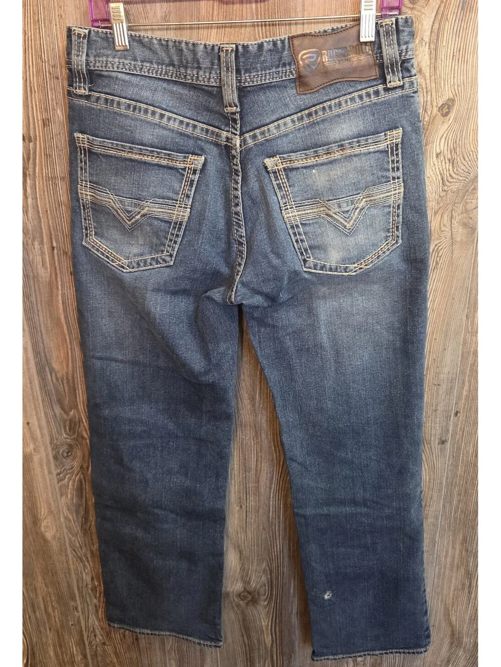 Rock & Roll Denim Jeans Men 31x30 Relaxed Double Barrel Straight Leg Western